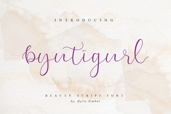 Byutigurl: A Romantic Handwritten Font