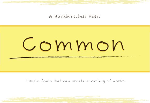 Common Font: Handwritten Elegance for Crafters