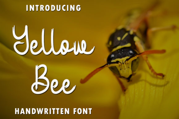 Yellow Bee Font: Whimsical Handwriting for Makers